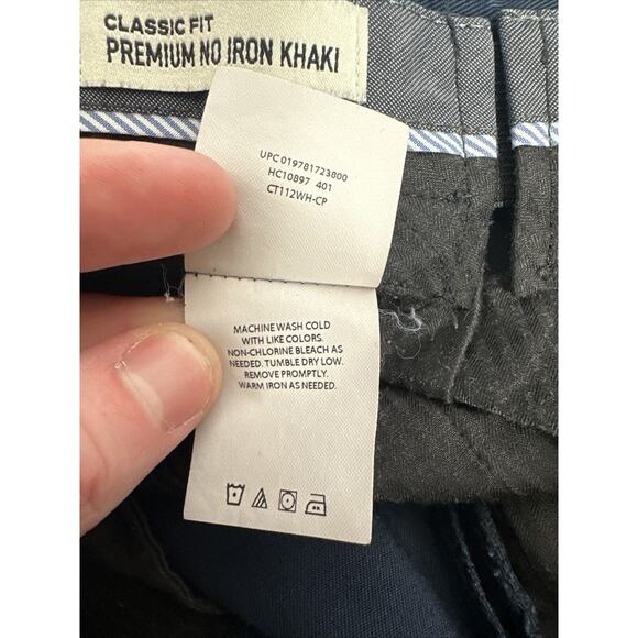 Hagger Classic Fit Premium No Iron Khaki Blue Men’s Pants Size 44x32 - Picture 5 of 5